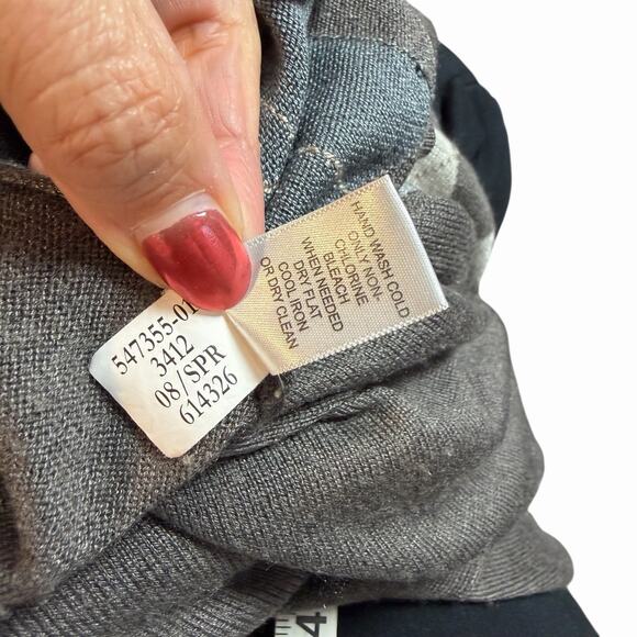 MENS BANANA REPUBLIC ARGYLE SWEATER GRANDPA DAD GRAY SILK CASHMERE BLEND SIZE XL - Picture 7 of 7